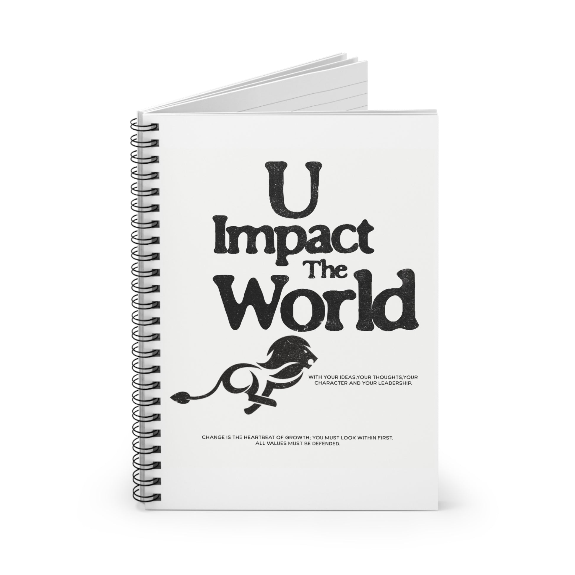 U Impact the world Spiral Notebook Journal - Ruled Line - Theassistcoach