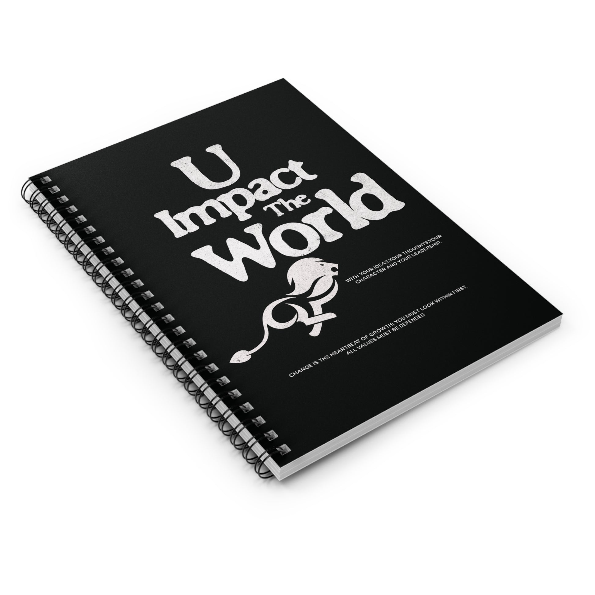 U Impact the world Spiral Notebook Journal - Ruled Line - Theassistcoach